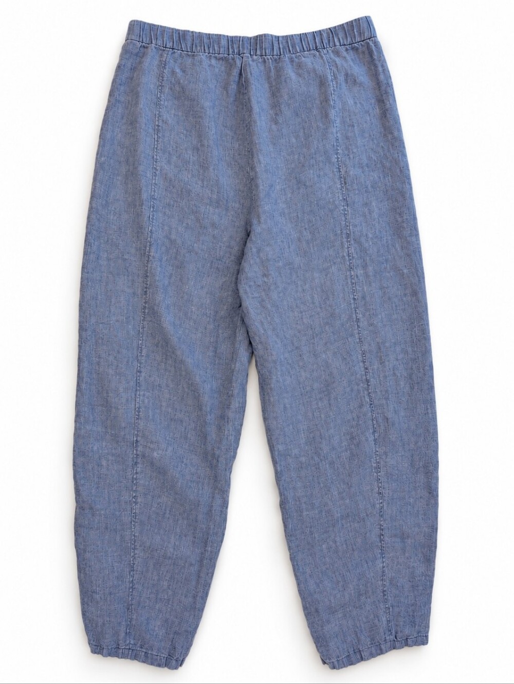 EILEEN FISHER Linen Lantern Pants Ankle Délavé Chambray Blue Wide XL - Picture 7 of 10